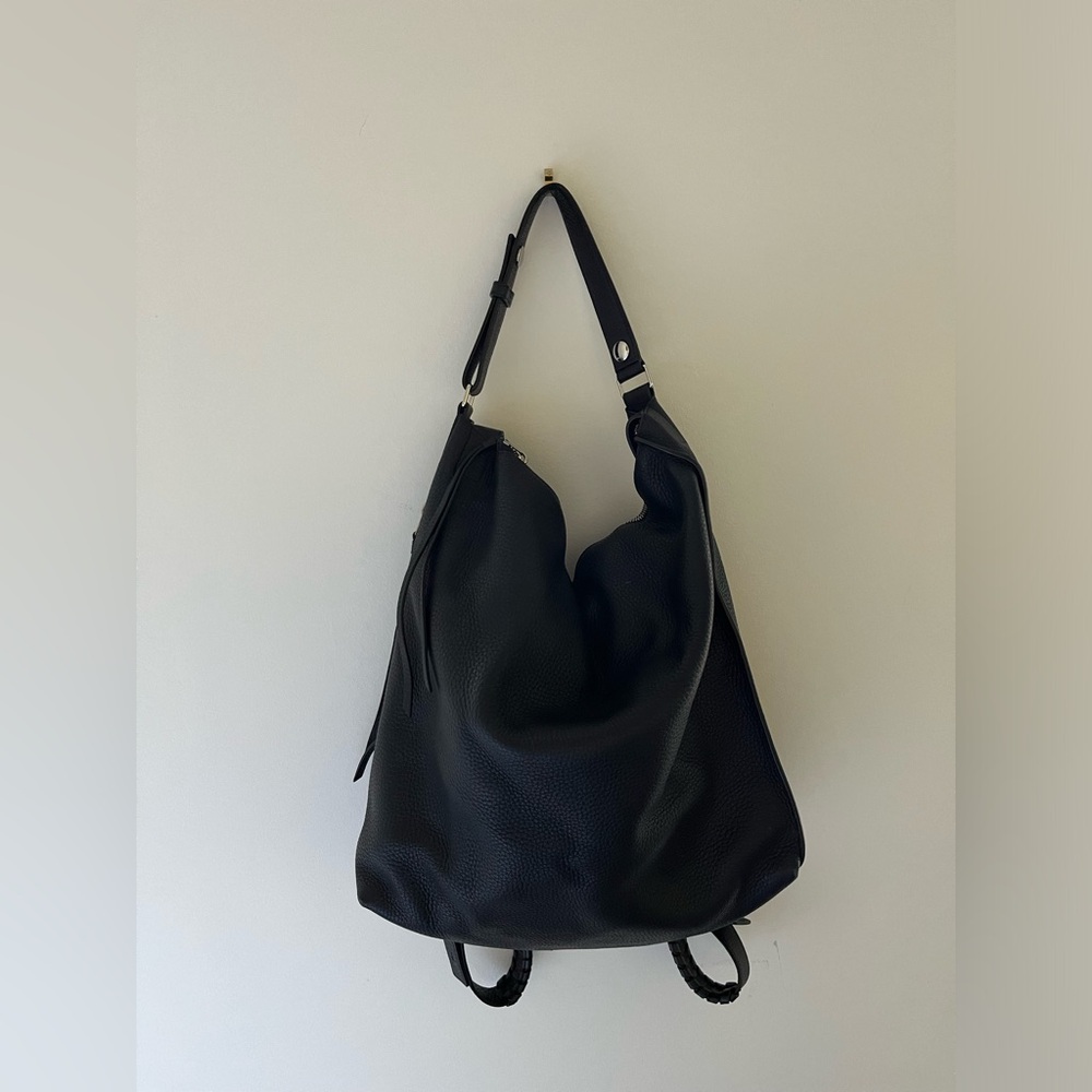 Allsaints Kita black backpack/shoulder bag authentic leather perfect condition